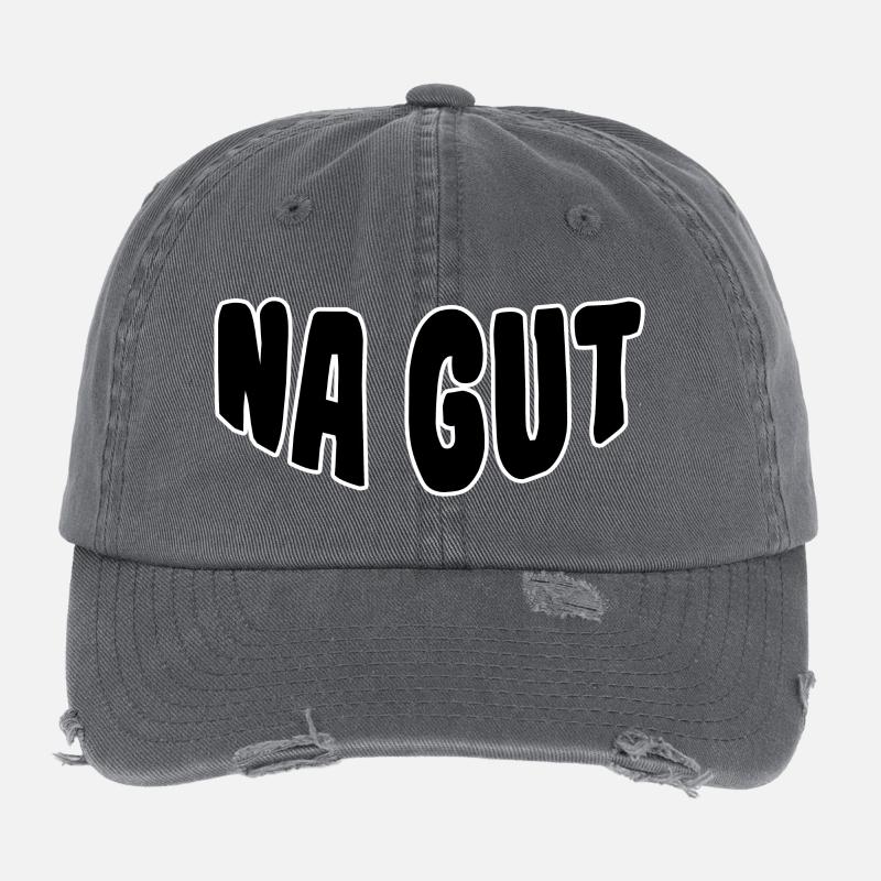 Na Gut: Mutige Outline-Handschrift Flexfit Vintage Destroyed Cap