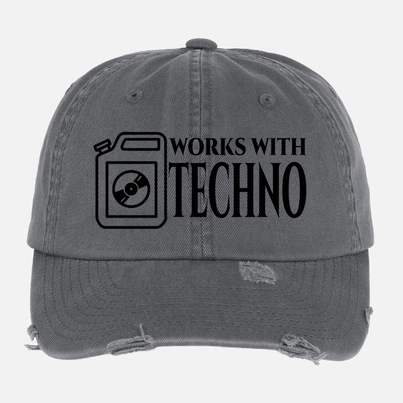 Techno Carburant Casquette vintage effet usé Flexfit