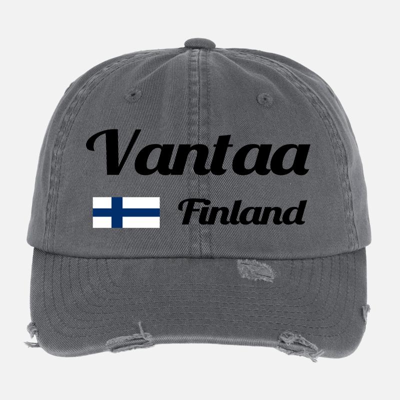 Vantaa Finlande Imprimer Casquette vintage effet usé Flexfit