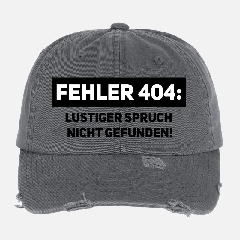 Fehler 404 – Lustiger Informatiker Spruch Flexfit Vintage Destroyed Cap