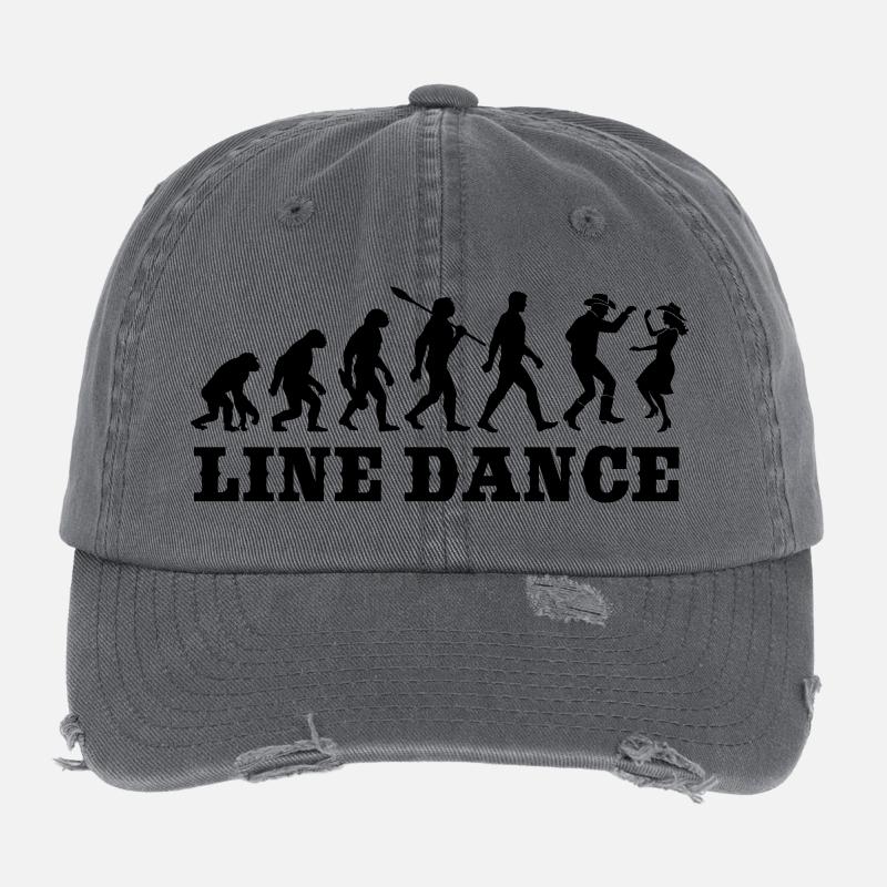 Vintage Evolution - Danse en ligne - Cadeau Casquette vintage effet usé Flexfit