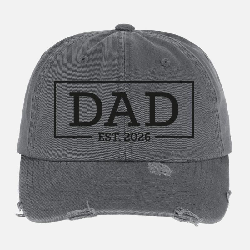 DAD Est. 2026 Logo Casquette vintage effet usé Flexfit