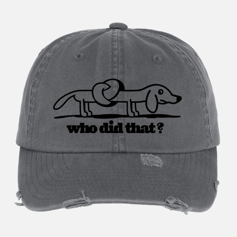 silly dog Flexfit Vintage Destroyed Cap