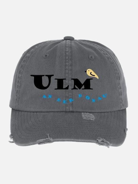 Ulm - Flexfit Vintage Destroyed Cap - Dunkelgrau - Vorne