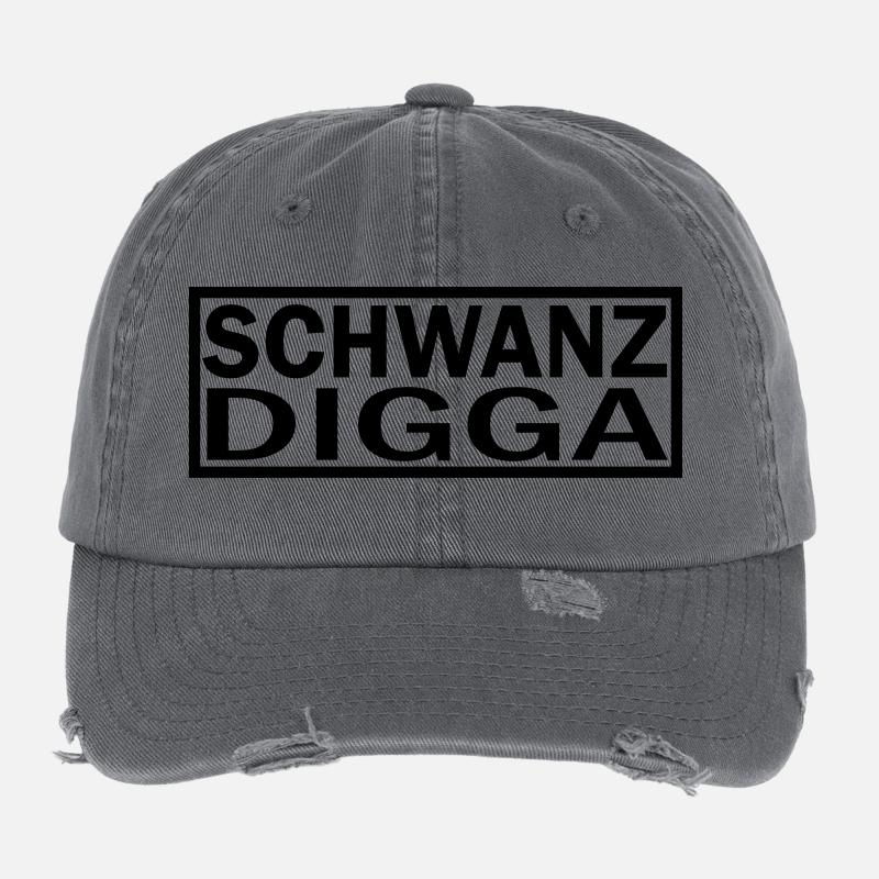 SCHWANZ DIGGA Flexfit Vintage Destroyed Cap