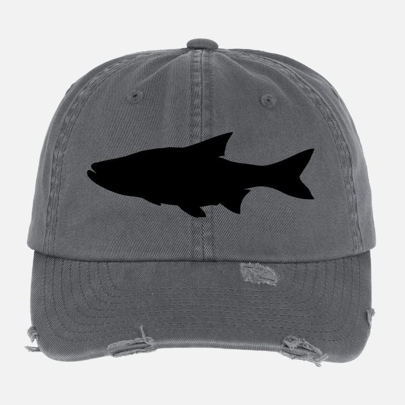 Fish silhouette asp Flexfit Vintage Destroyed Cap