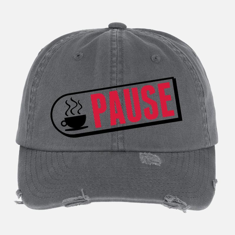 kaffee_pause_tm2 Casquette vintage effet usé Flexfit