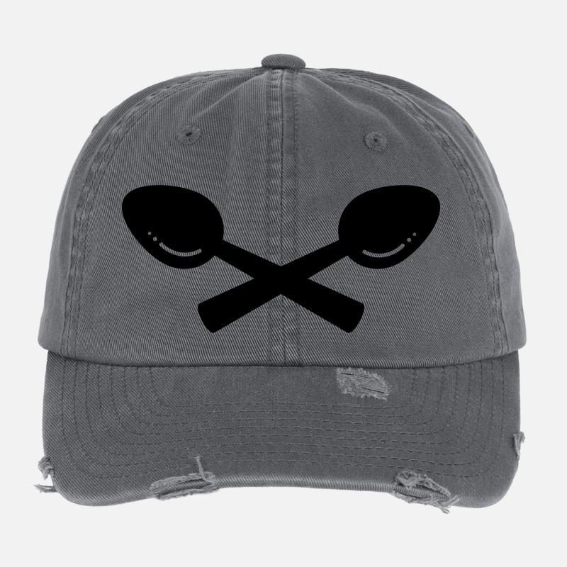 crossed spoons / gekreuzte Löffel (1c) Flexfit Vintage Destroyed Cap