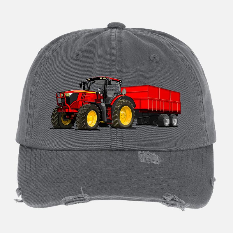 Traktor mit Anhänger Flexfit Vintage Destroyed Cap