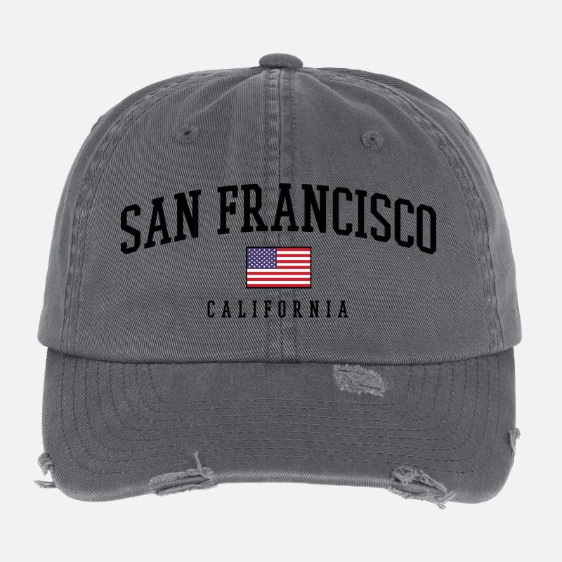 San Francisco États-Unis Casquette vintage effet usé Flexfit