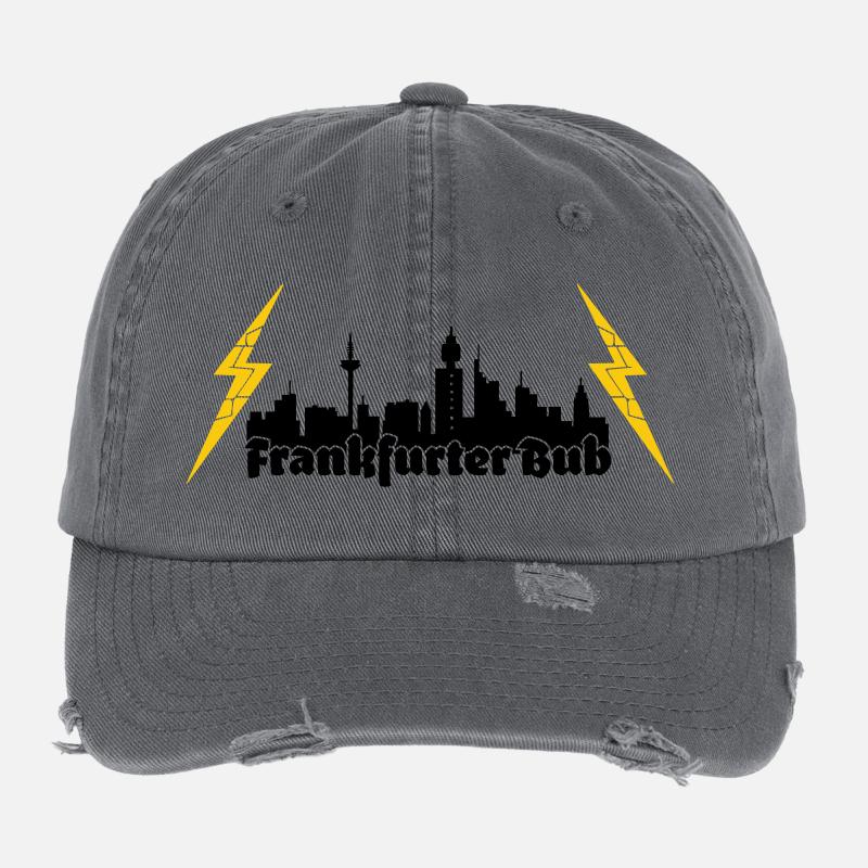 Frankfurter Bub ffm skyline Flexfit Vintage Destroyed Cap
