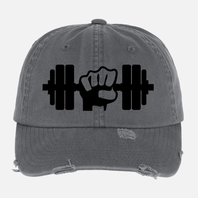 Poids Haltère Casquette vintage effet usé Flexfit