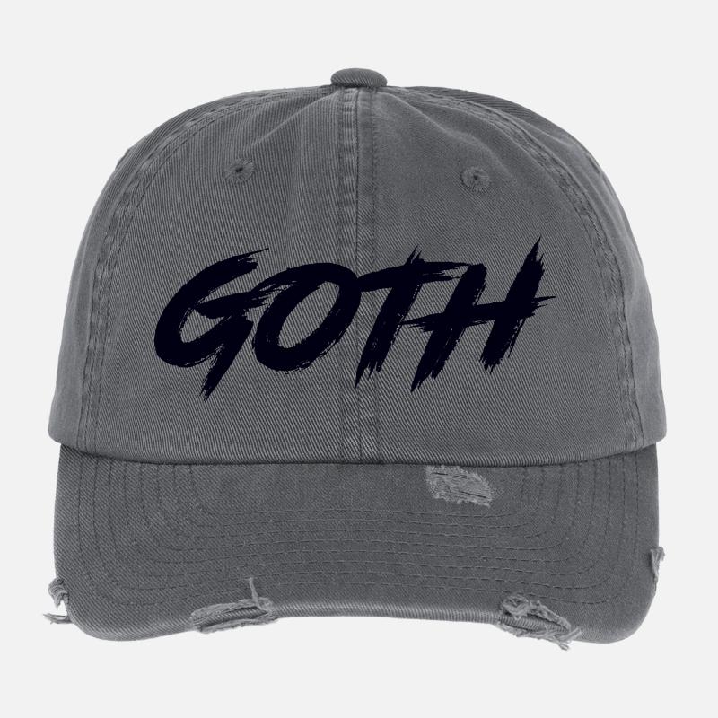 Goth Flexfit Vintage Destroyed Cap