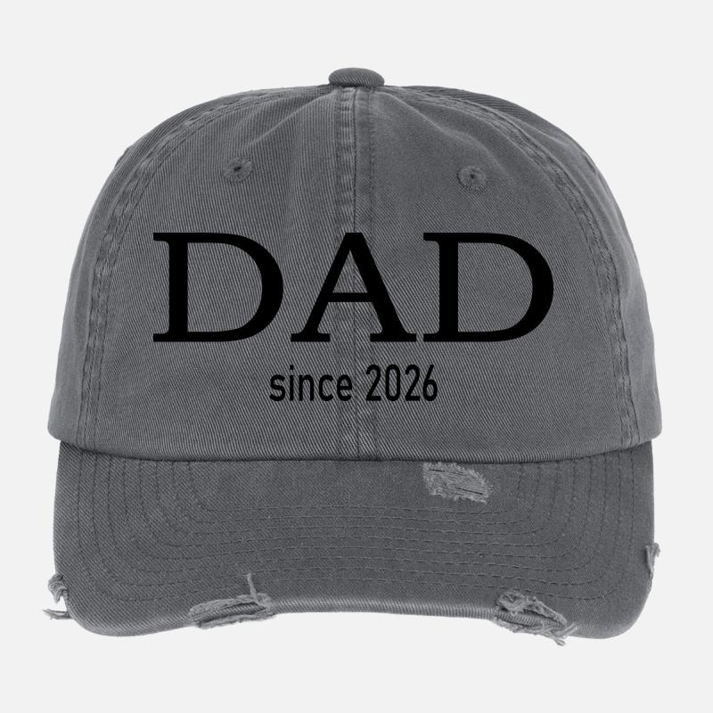 Dad since 2026 Flexfit Vintage Destroyed Cap