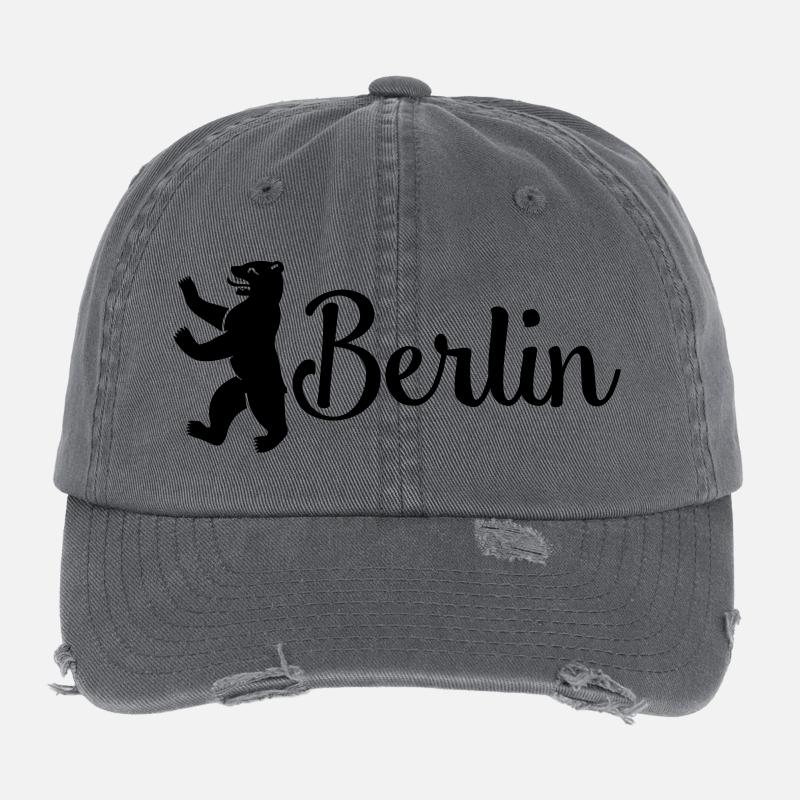 berlin Flexfit Vintage Destroyed Cap