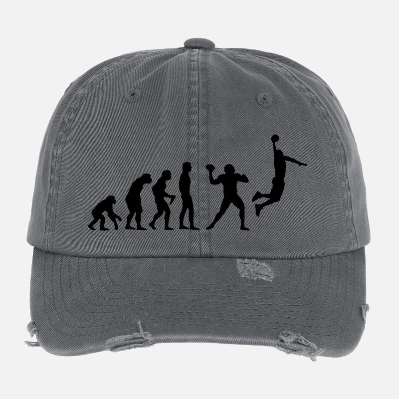 Basket-ball Evolution Basketball Basket Casquette vintage effet usé Flexfit