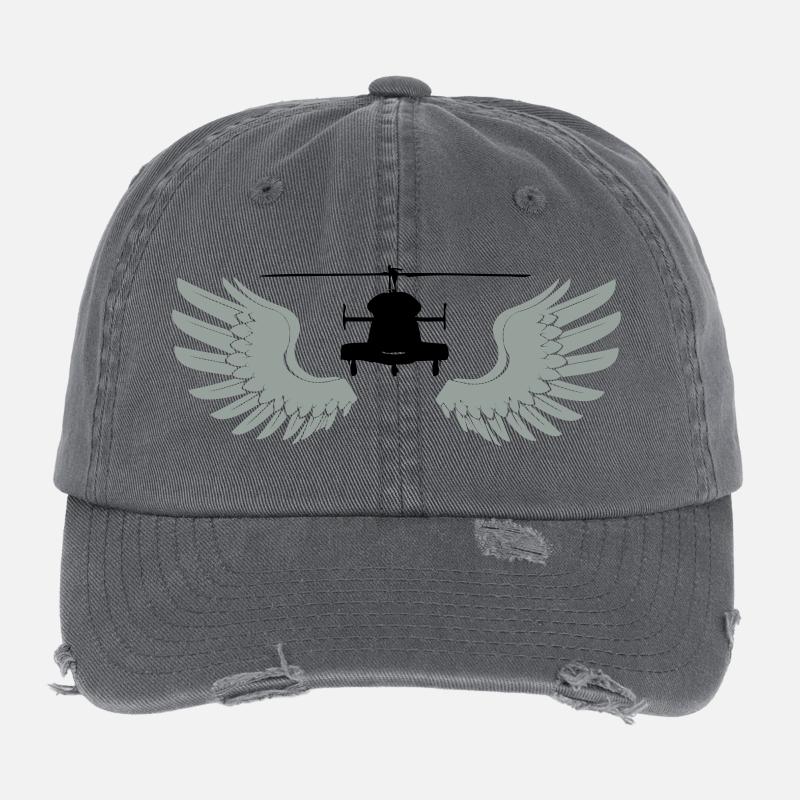 Hélicoptère avec ailes Casquette vintage effet usé Flexfit