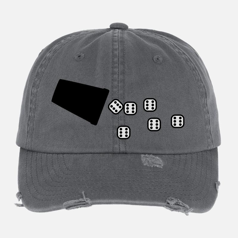 wuerfeln_6er_2c Casquette vintage effet usé Flexfit
