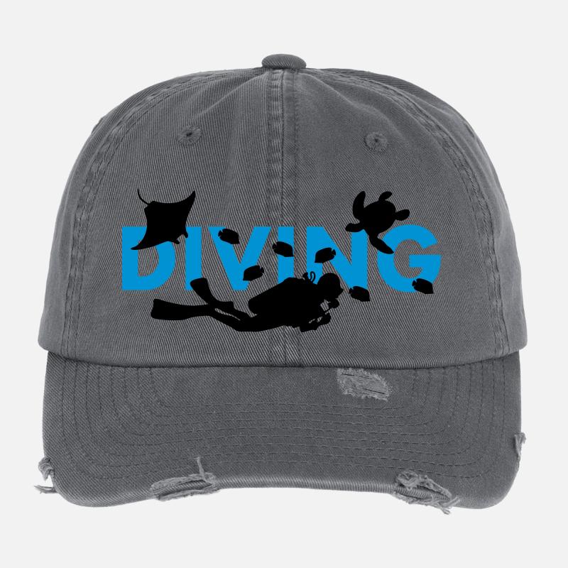 diving Flexfit Vintage Destroyed Cap