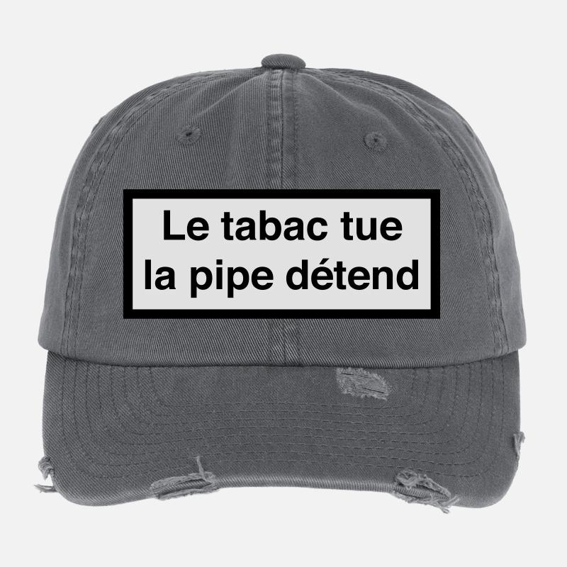 Le tabac tue, la pipe détend :) Casquette vintage effet usé Flexfit