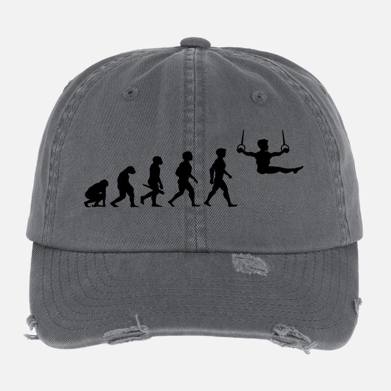 Evolution Gymnastics Gymnastics Acrobatics Gymnastics Equipment Gymnastics Flexfit Vintage Destroyed Cap