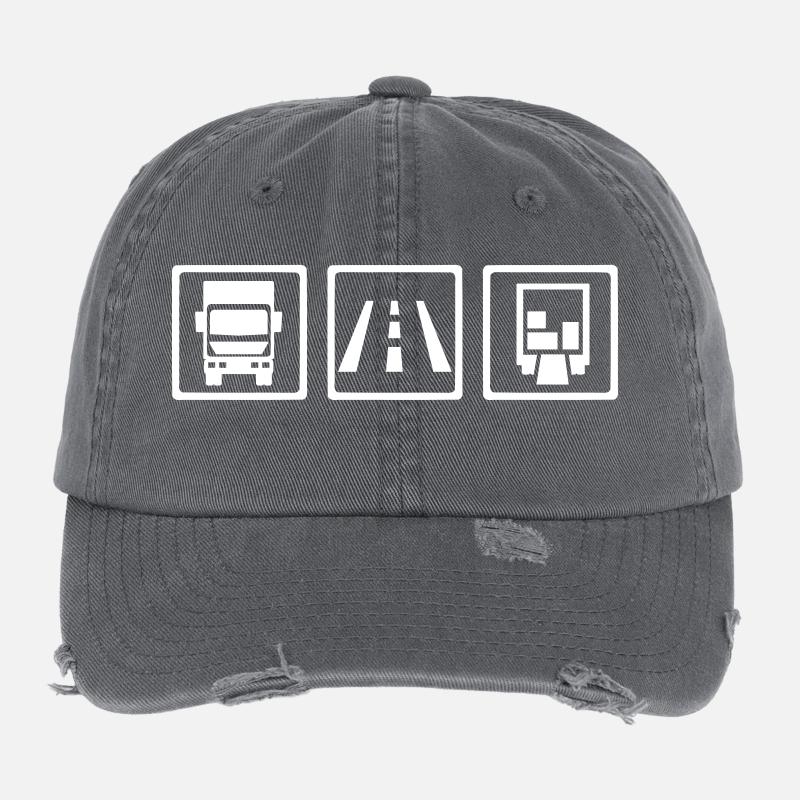 Truck - Flexfit Vintage Destroyed Cap - dark grey