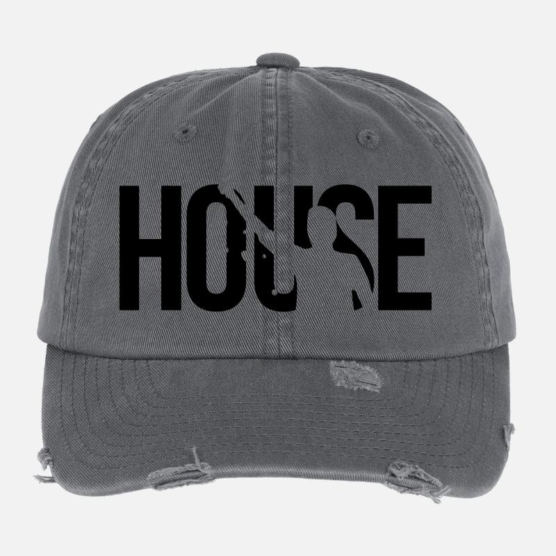 house Flexfit Vintage Destroyed Cap