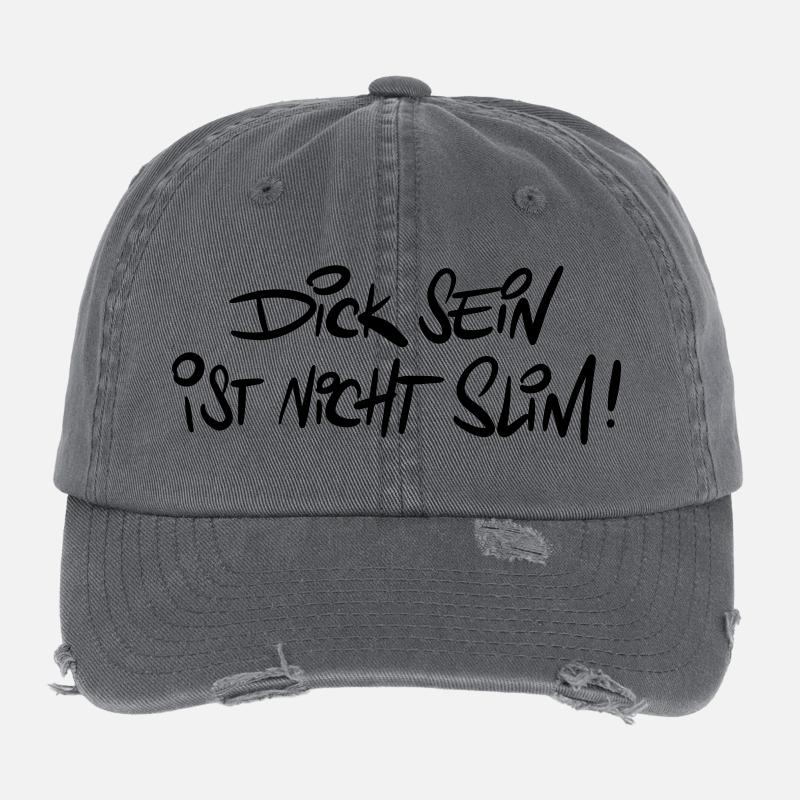 Dicksein Humor Saying Pun Flexfit Vintage Destroyed Cap