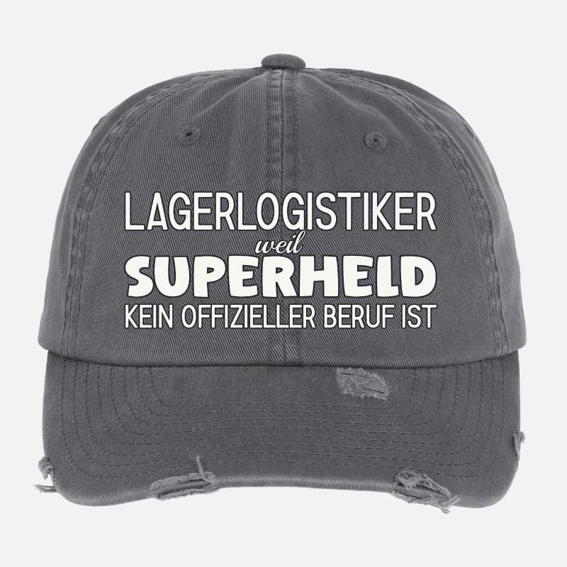 Lagerlogistiker Superheld Flexfit Vintage Destroyed Cap