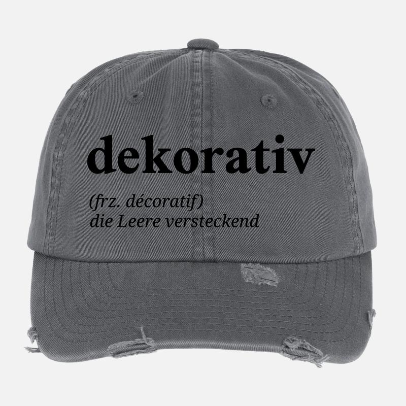 decorative Definition - Flexfit Vintage Destroyed Cap - dark grey