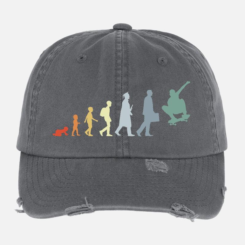 Skateboarder Evolution Flexfit Vintage Destroyed Cap