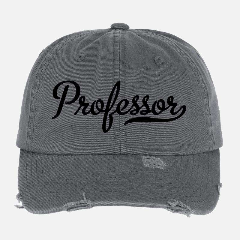 professeur - Casquette vintage effet usé Flexfit - charbon
