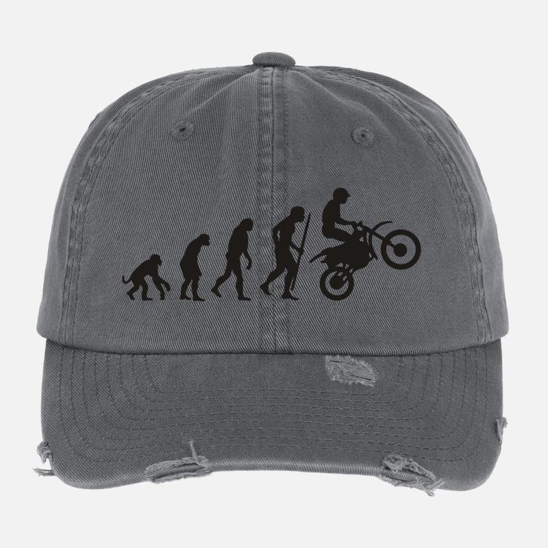 Evolution motorcycling Flexfit Vintage Destroyed Cap