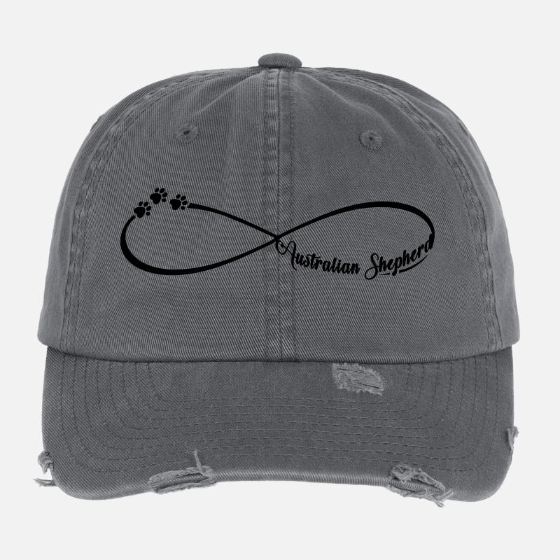 Australian Shepherd hund kærlighed Infinity Infinity - Low Profile Destroyed Cap - mørkegrå