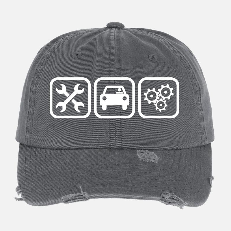 Engine Mechanic Flexfit Vintage Destroyed Cap