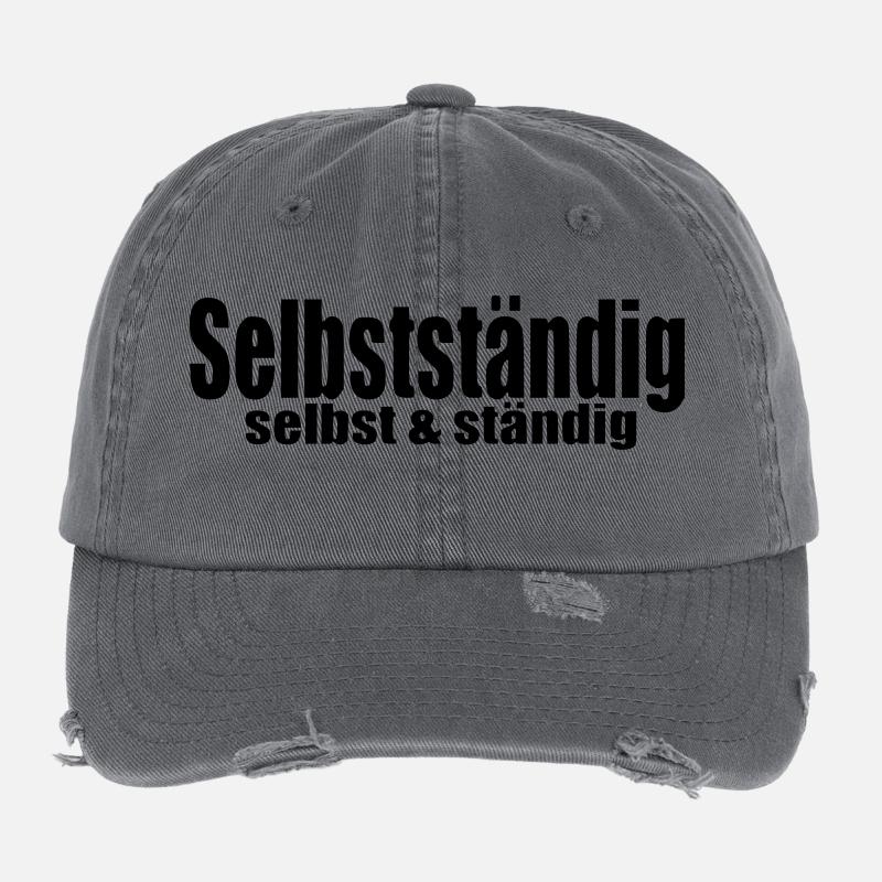 Selbstständig Arbeit Selbstständigkeit Geschenk Flexfit Vintage Destroyed Cap