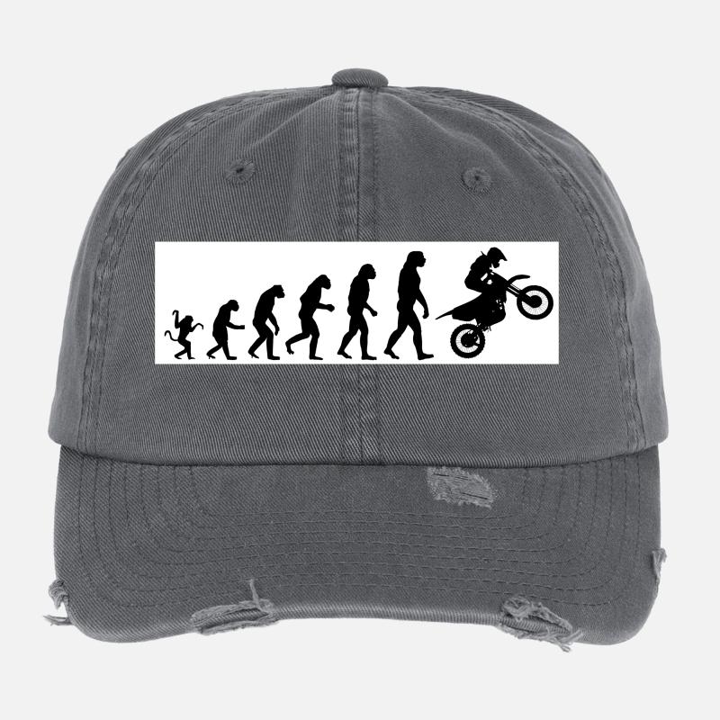 Evolution moto Casquette vintage effet usé Flexfit