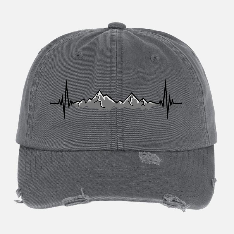 Fréquence cardiaque pulse éruption Casquette vintage effet usé Flexfit