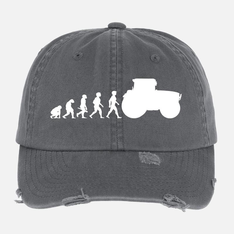 Evolution tractor tractor tractors Flexfit Vintage Destroyed Cap