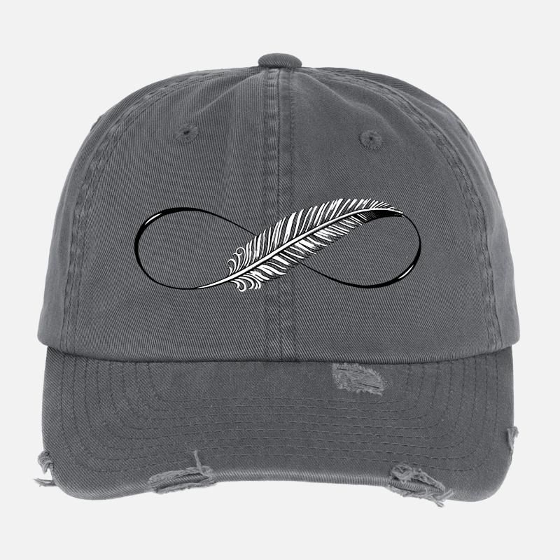 Cute Lines Infinity Feder Flexfit Vintage Destroyed Cap