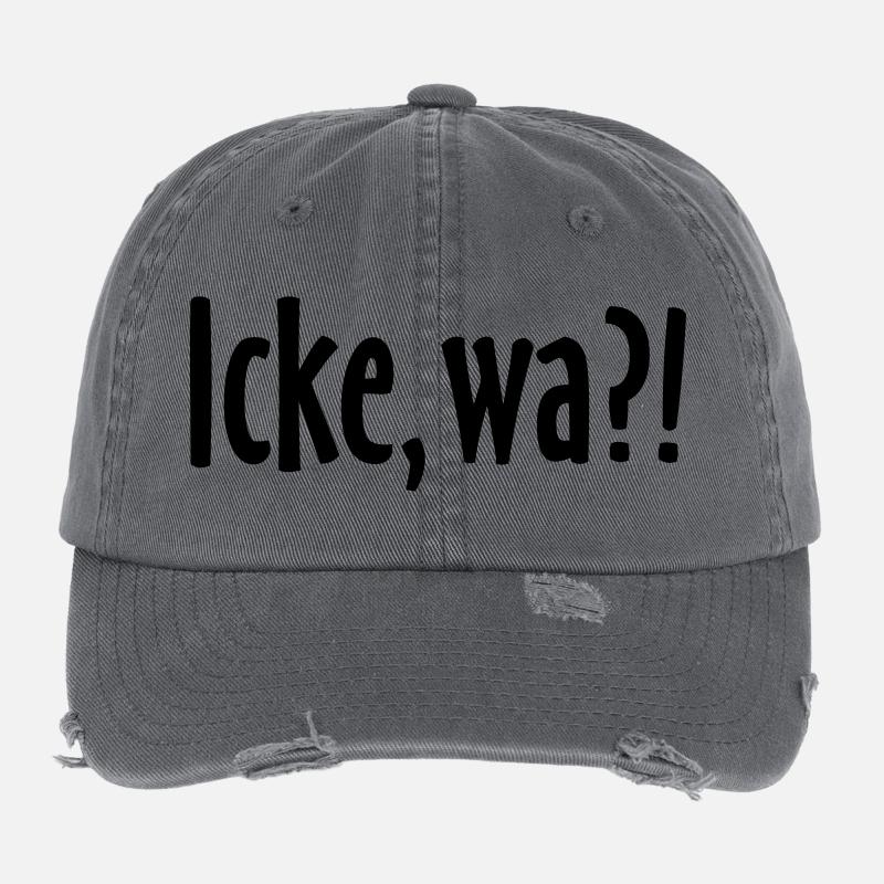 Icke, wa?! Berlin Spruch - Berliner Sprüche Flexfit Vintage Destroyed Cap