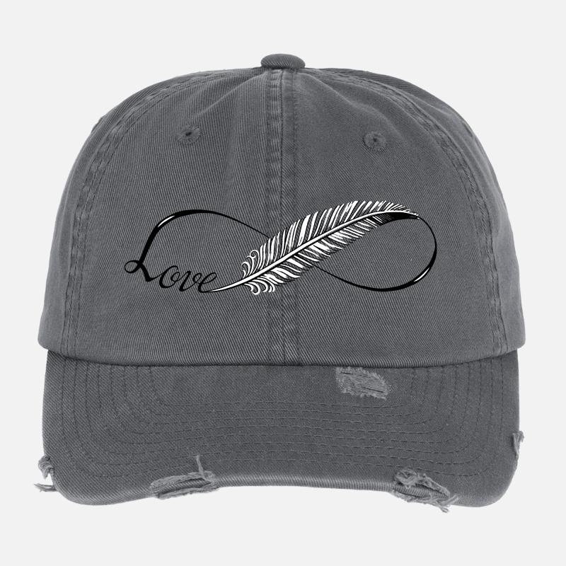 Cute Lines Infinity Love Feder Flexfit Vintage Destroyed Cap
