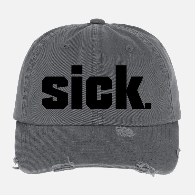 Sick Design - facile Casquette vintage effet usé Flexfit