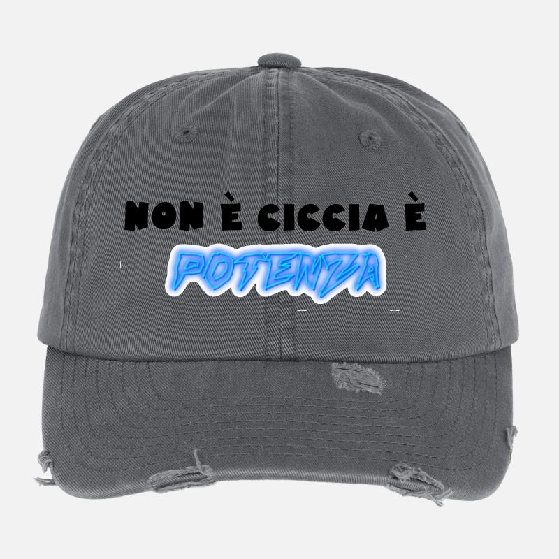 Neon Power With Motivational Message for Diet Flexfit Vintage Destroyed Cap