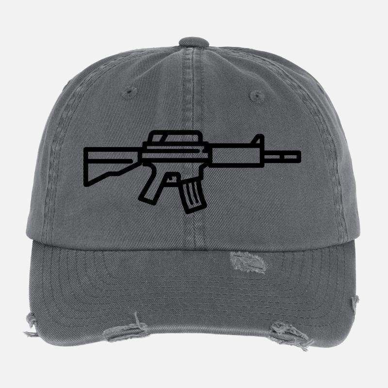 Submachine gun Flexfit Vintage Destroyed Cap
