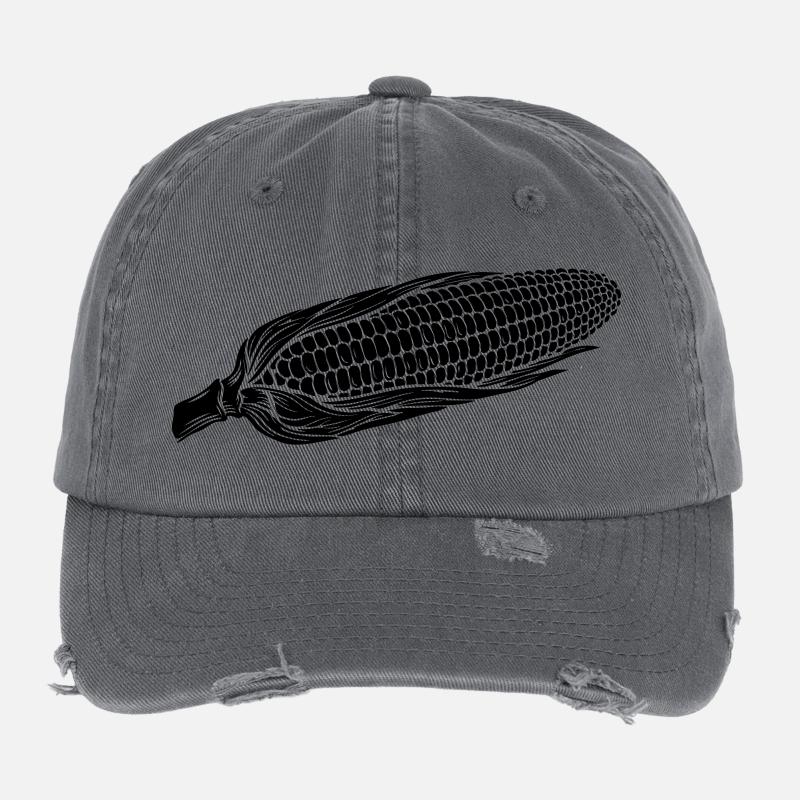 Mais-auf-Kolben-Silhouette Flexfit Vintage Destroyed Cap