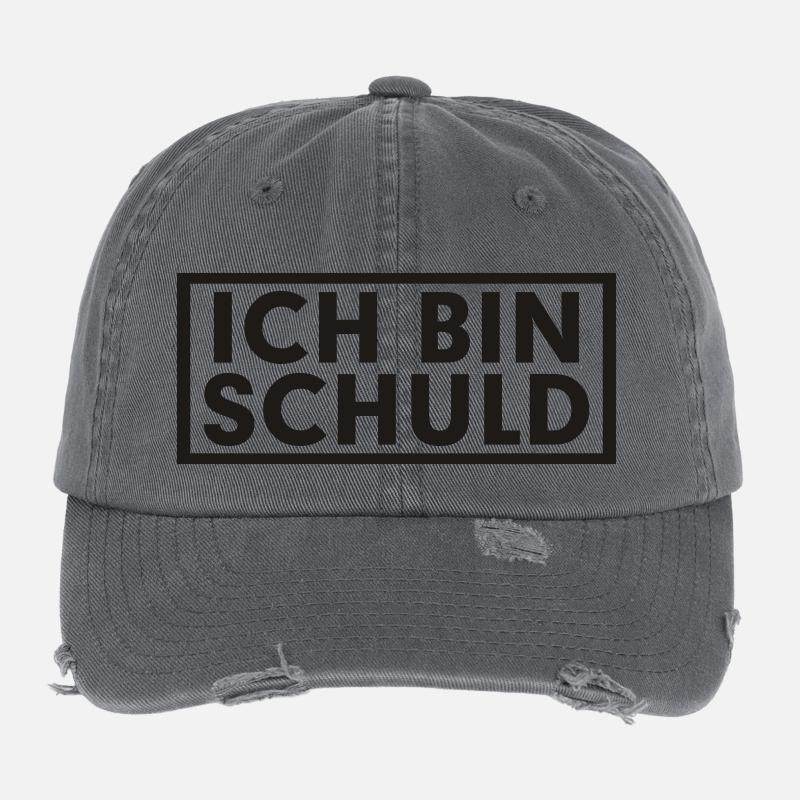 ICH BIN SCHULD Flexfit Vintage Destroyed Cap