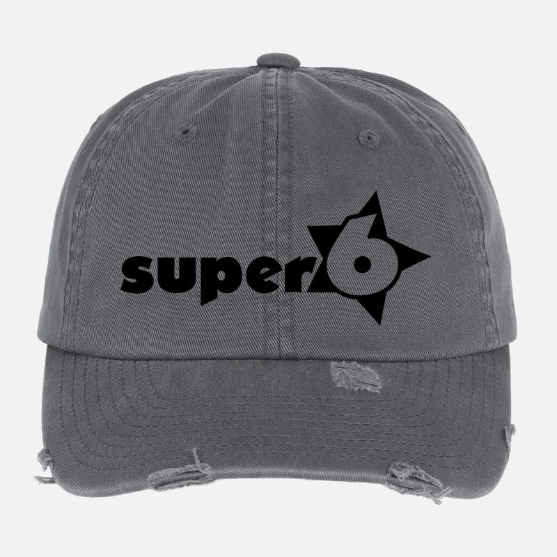 super_6_1c Flexfit Vintage Destroyed Cap