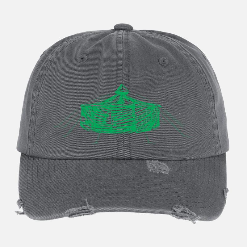 jurte_green Flexfit Vintage Destroyed Cap