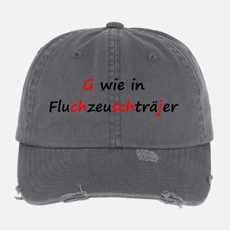 Fluchzeuschträjer Spruch / Dialekt / Kölsch Flexfit Vintage Destroyed Cap